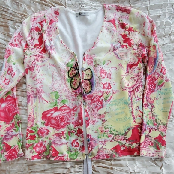 Blue collection Sweater with beaded beautiful S. - Picture 1 of 7